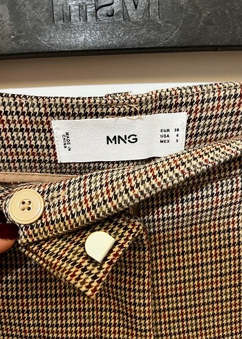 Kemer Detaylı Kahverengi Kadın Kumaş Pantolon - Görsel 2