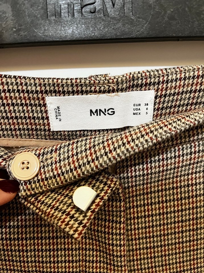 Kemer Detaylı Kahverengi Kadın Kumaş Pantolon - Görsel 2