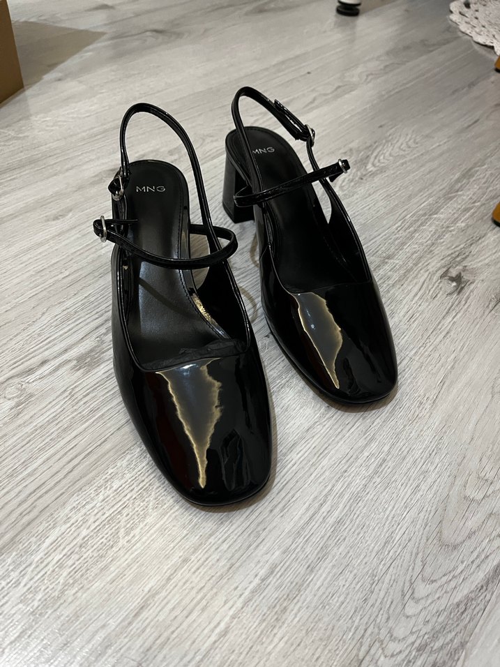 Mango Siyah Tokalı Kadın Topuklu Ayakkabı - Görsel 4