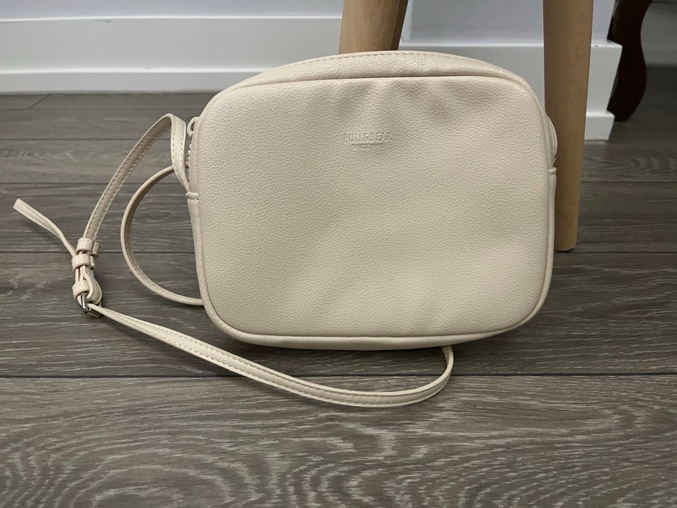 Pull& bear Bej Deri Kadın Çapraz Çanta - Görsel 2