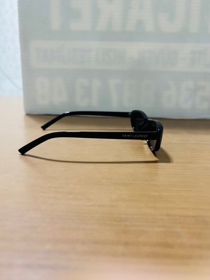 Siyah Minimalist Gotik Kadın Güneş Gözlüğü - Görsel 2