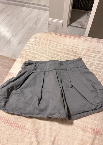 Pileli mini şort etek