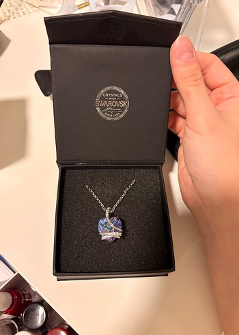 swarovski Kalp Kolye