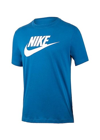 Nike Erkek Mavi Baskılı Kısa Kollu Tişört