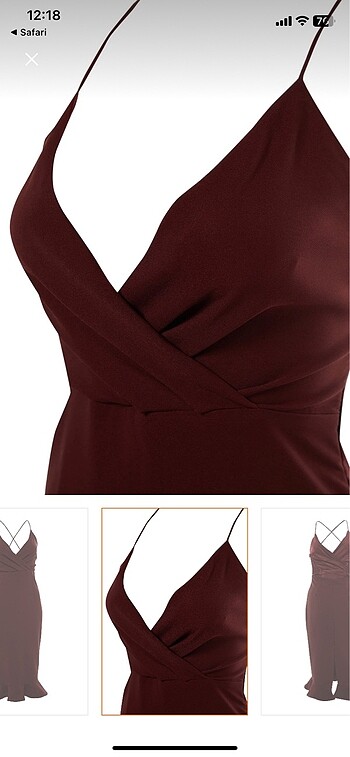 42 Beden bordo Renk Elbise