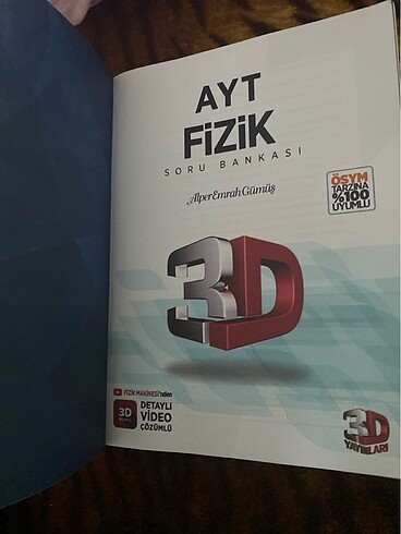  Beden Renk 3d yayınları ayt fizik soru bankası