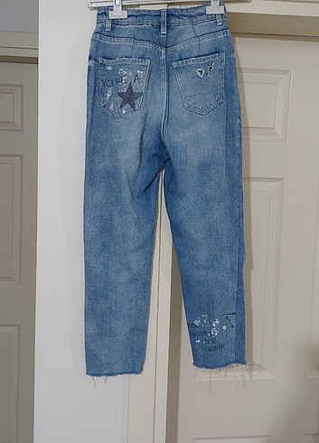 xs Beden mavi Renk Jean pantolon 
