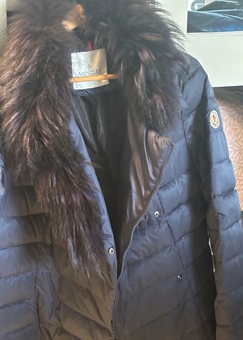 Kadın Gri Midi Mont, Kürklü, Dar Kesim - Görsel 2