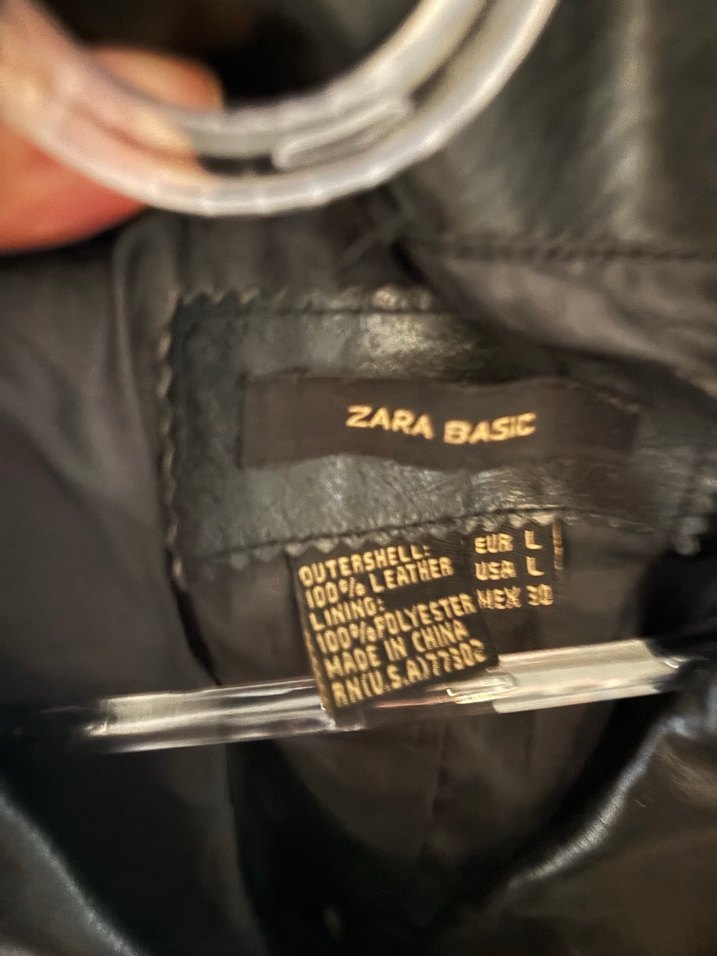 Siyah Düğmeli Deri Kadın Ceket - Görsel 2