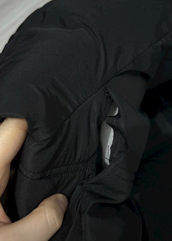 Siyah Fermuarlı Kadın şişme Mont - Görsel 4