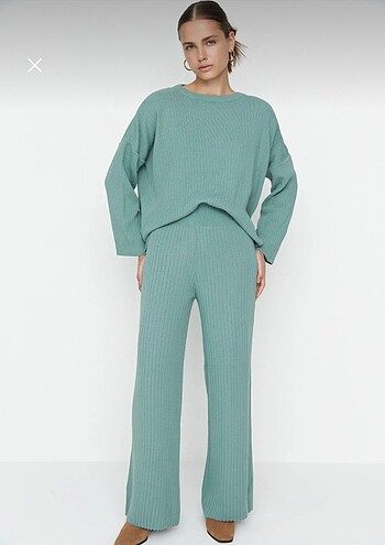 Trendyol & Milla Mint Basic Bisiklet Yaka Triko Alt-Üst Takım