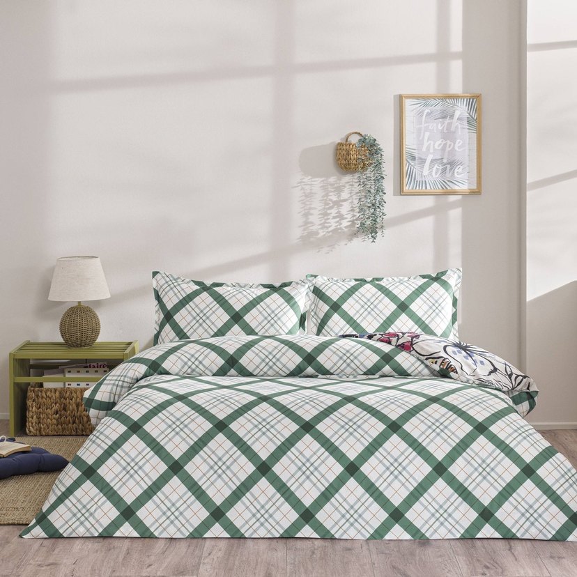 Taç Çift Kişilik Greeny Seç Ser Nevresim Takımı ( Son Gün Pazar) - Görsel 3