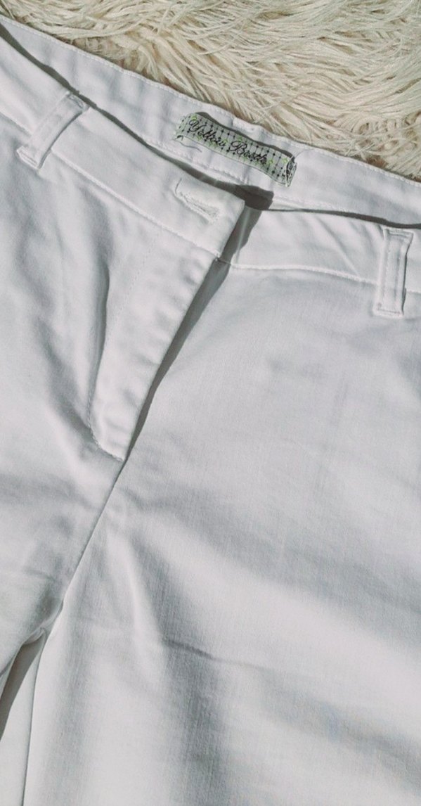 Beyaz Kadın Midi Kumaş Pantolon - Görsel 5