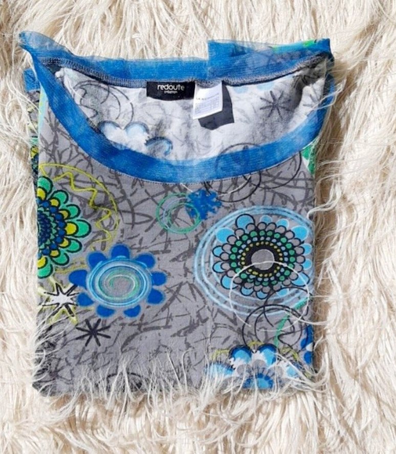 Bohem Çok Renkli Dantel Detaylı Kadın Tişört - Görsel 2