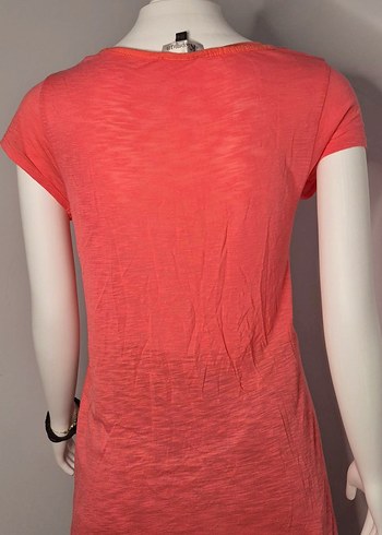 Düğmeli V Yaka Pembe Tunik - Görsel 6