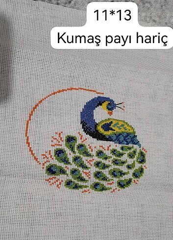 El emeğim Kanaviçe tablo pano tavuskuşu 