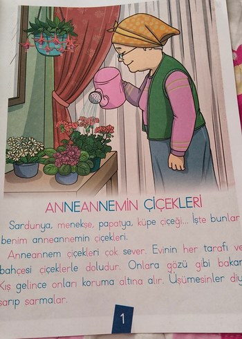 Beden Renk Anneannemin Çiçekleri 1. Sınıf Renki Heceli Kitap
