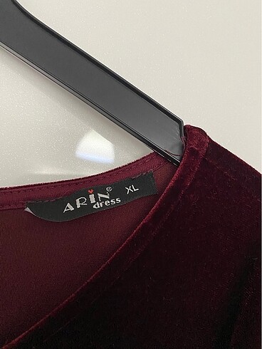 xl Beden bordo Renk KADIN KADİFE ELBİSE