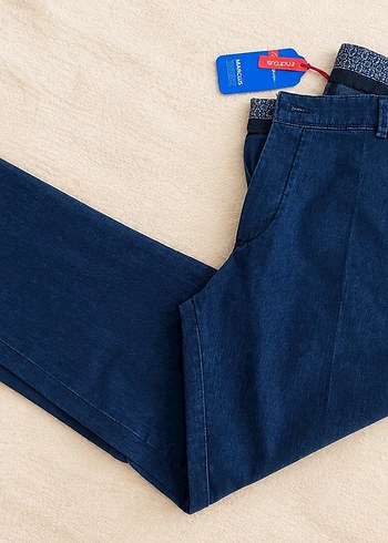 Diğer Koyu Lacivert Denim Pantolon