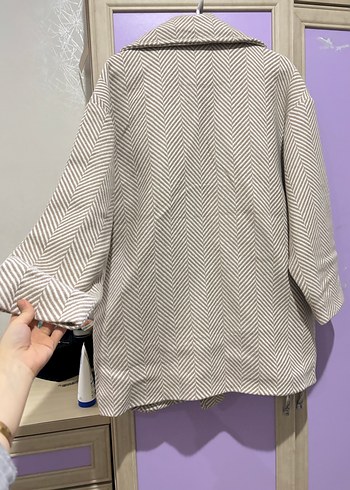 Kadın Kaban Mont Bej Midi - Görsel 5