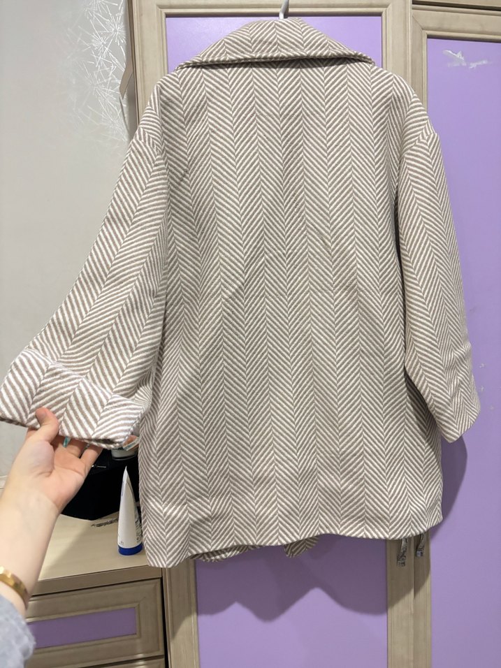 Kadın Kaban Mont Bej Midi - Görsel 5