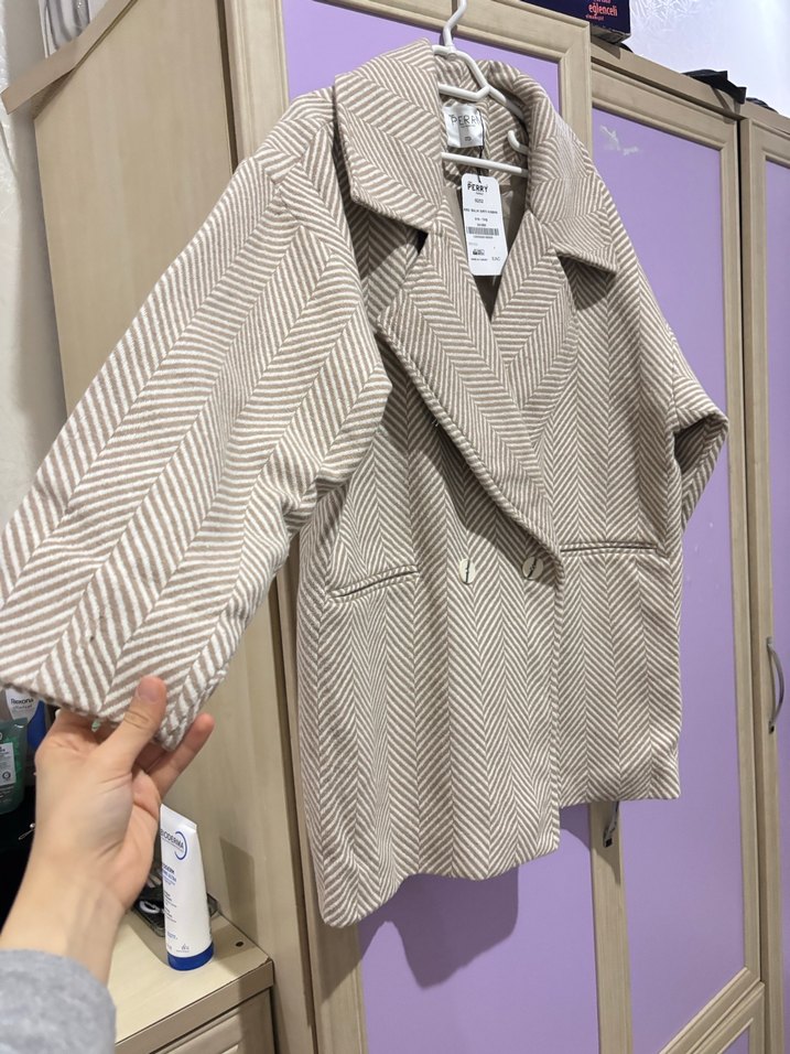 Kadın Kaban Mont Bej Midi - Görsel 2