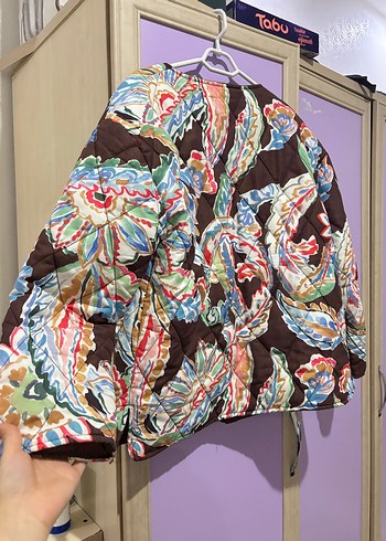 Bohem Desenli Kapitone Ceket - Görsel 6