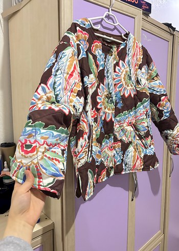 Bohem Desenli Kapitone Ceket - Görsel 2