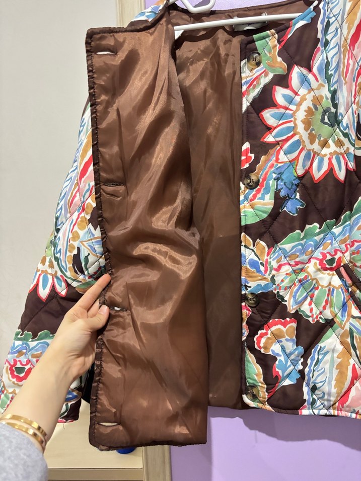 Bohem Desenli Kapitone Ceket - Görsel 3