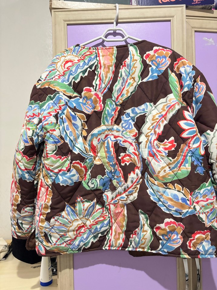 Bohem Desenli Kapitone Ceket - Görsel 5