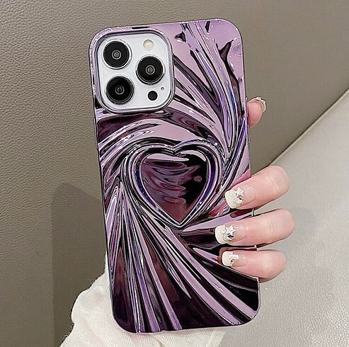 Mirror plated love phone case