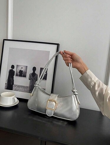 Retro crocodile pattern shoulder bag
