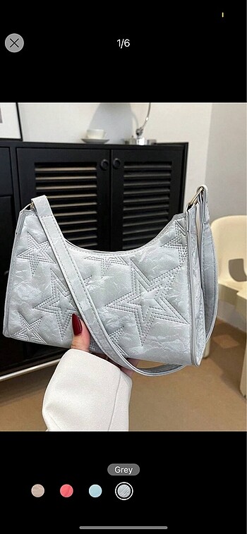Diğer Solid color hobo shoulder bag