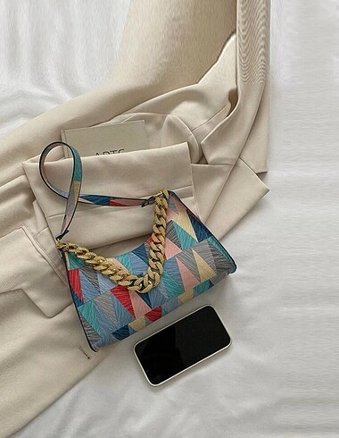 Beden Geometric pattern shoulder bag