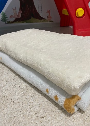 3 adet yeni gibi bebek battaniyesi - Görsel 2