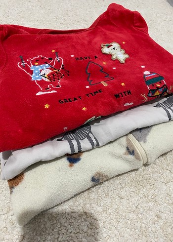 Yeni gibi 3 adet polar tulum 12-18 ay - Görsel 2