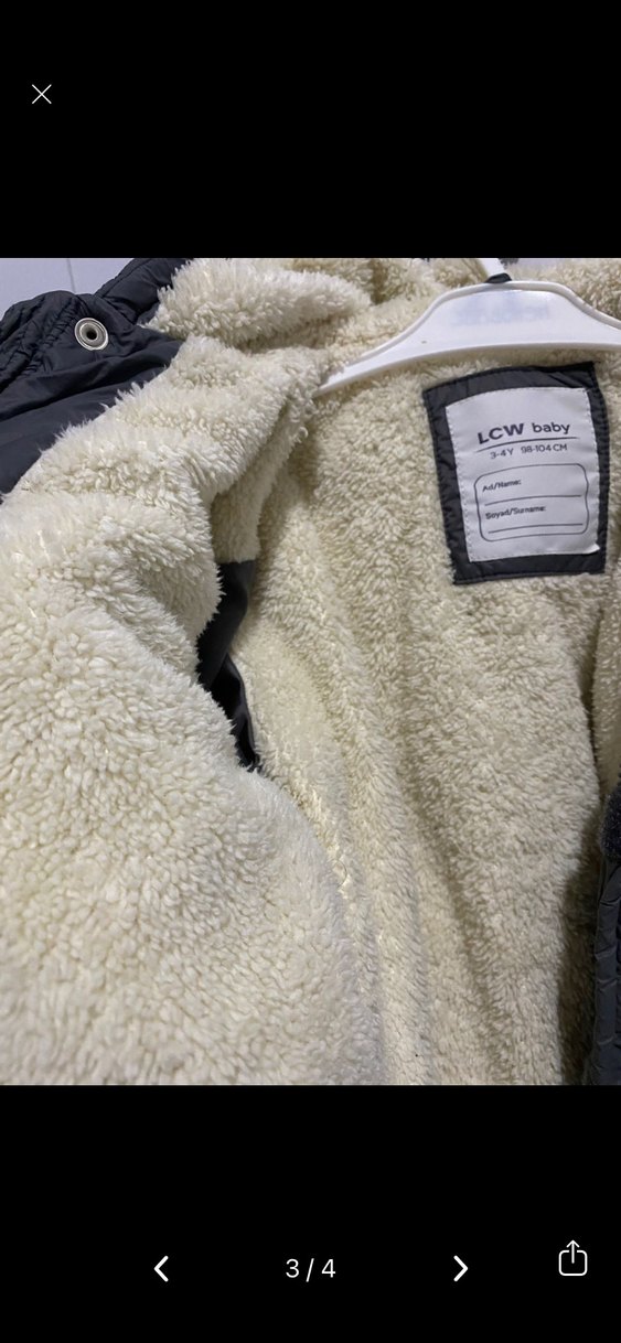 Gri Erkek Çocuk Kürklü Mont - Görsel 3