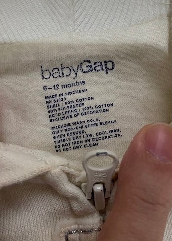 GAP kapşonlu bebek hırkası 6-12 - Görsel 4