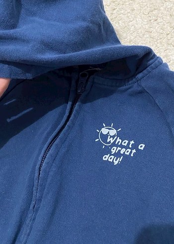 Kapüşonlu Fermuarlı Erkek Çocuk Sweatshirt - Görsel 2