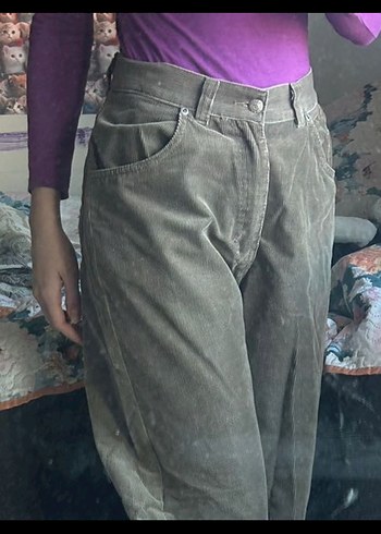 kadife bol pantolon - Görsel 2