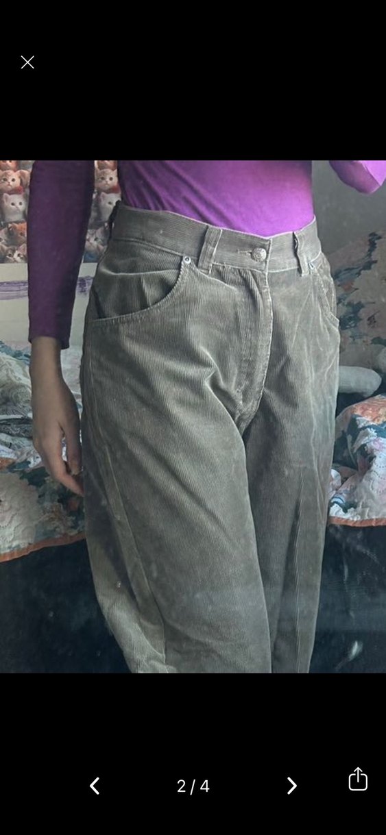 kadife bol pantolon - Görsel 2