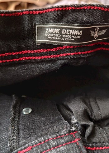 31 Beden Erkek Siyah Bağcıklı Salaş Denim Pantolon