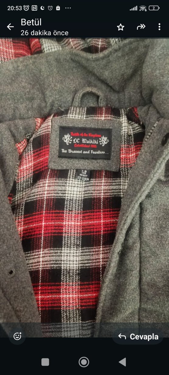 Gri Düğmeli Midi Erkek Kaban - Görsel 3