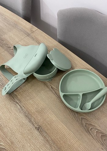 Çocuklar için Khaki Yemek Seti - Görsel 2