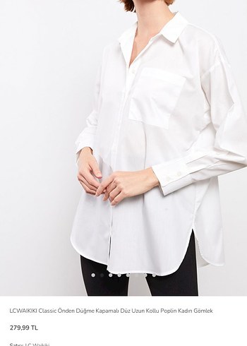 Mango Beyaz Düğmeli Kadın Poplin Gömlek