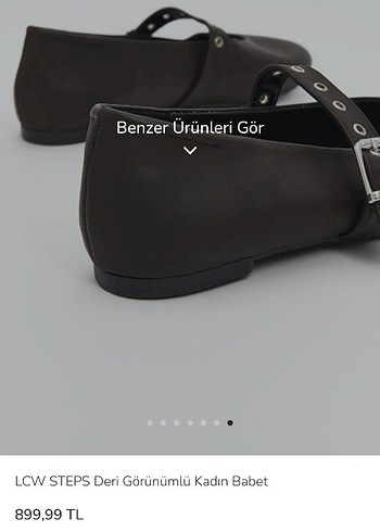 LCW STEPS Kadın Deri Görünümlü Babet zara mango bershka - Görsel 7