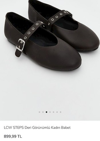 LCW STEPS Kadın Deri Görünümlü Babet zara mango bershka - Görsel 4