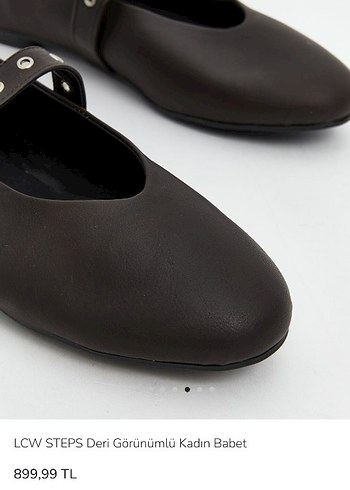 LCW STEPS Kadın Deri Görünümlü Babet zara mango bershka - Görsel 5