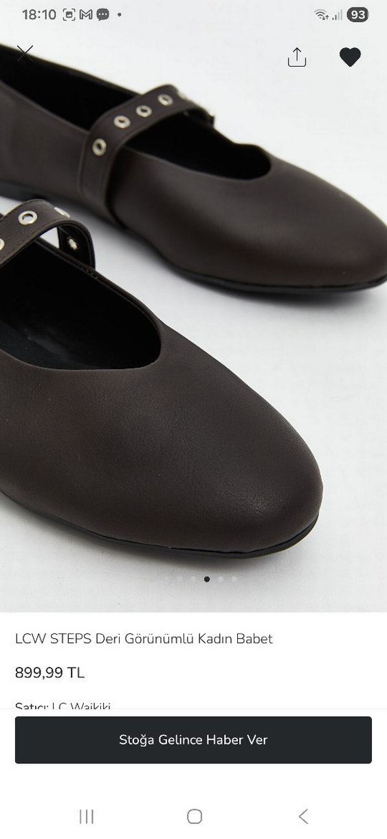 LCW STEPS Kadın Deri Görünümlü Babet zara mango bershka - Görsel 5