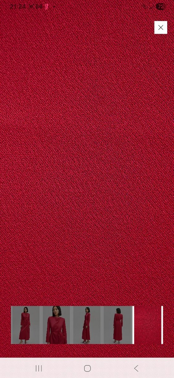 Pembe Uzun Kollu Drapeli Uzun Elbise - Görsel 4